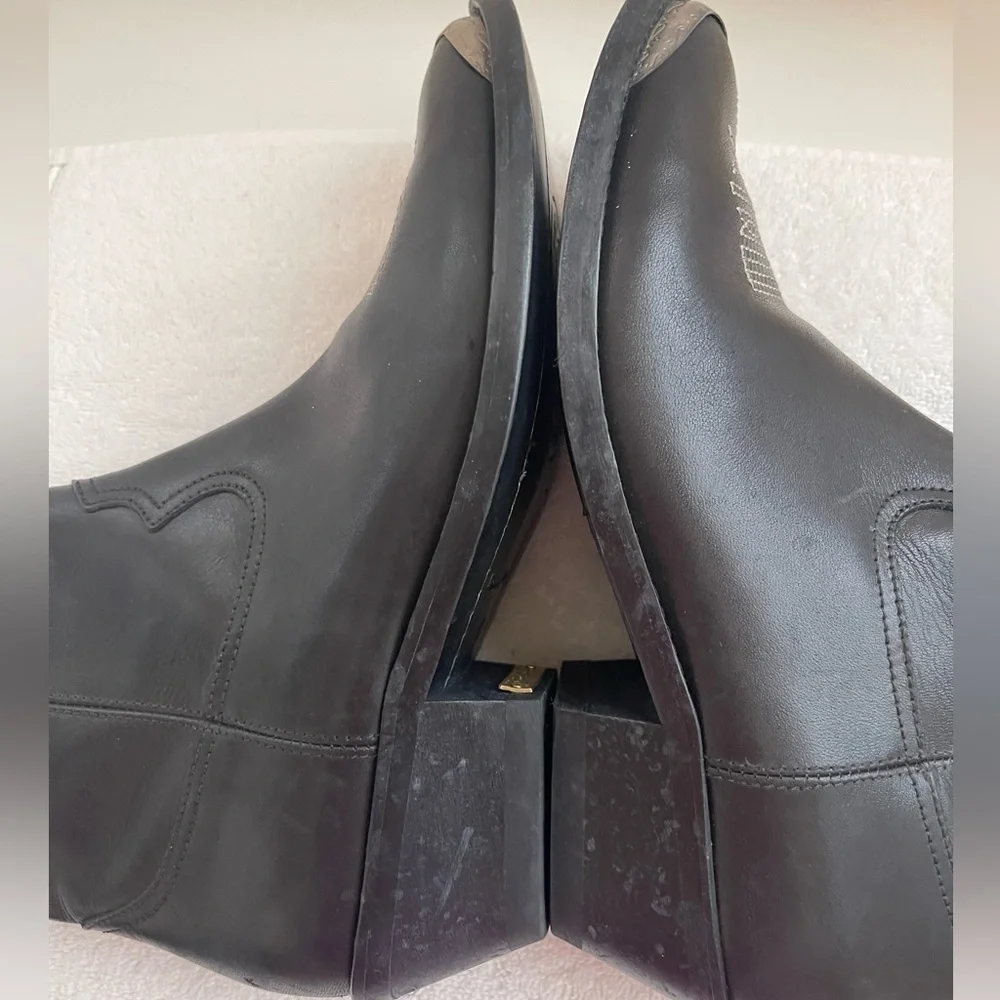 NEW Golden Goose Young Leather Zip Cowboy Ankle Boots - Picture 6 of 14